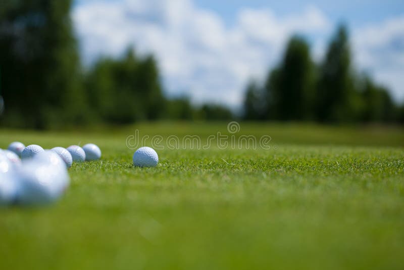 Golf balls basket stock photo. Image of sports, ball - 49955606