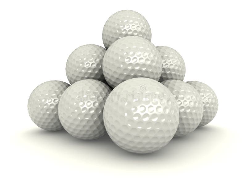Golf balls pile stock illustration. Illustration of golf 29776182