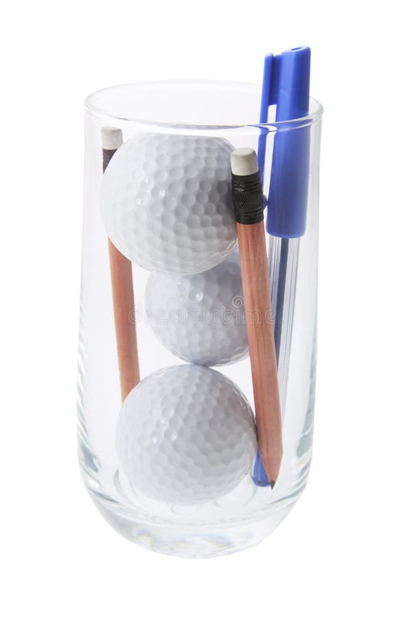 Golf Balls in a Jar Isolated Stock Photo Image of white, glass 36638818
