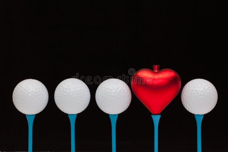 Golf Balls On Red, White & Blue Tees Stock Photo Image of driver