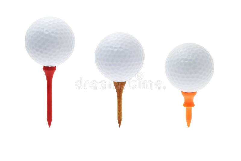 Golf Balls on Tees stock photo. Image of fitness, recreation 11088730