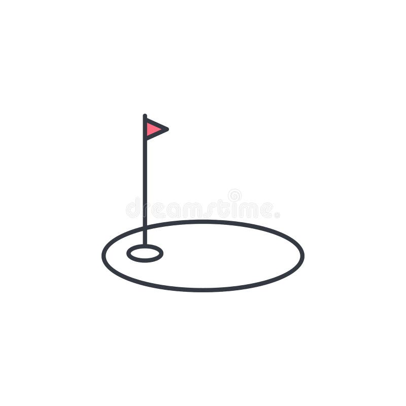 Golf bowl icon. Element of web icon with one color for mobile concept and web apps. Thin line golf bowl icon can be used for web stock illustration