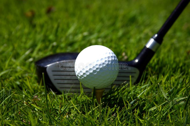 Golf club and ball stock image. Image of rough, grass 2409763