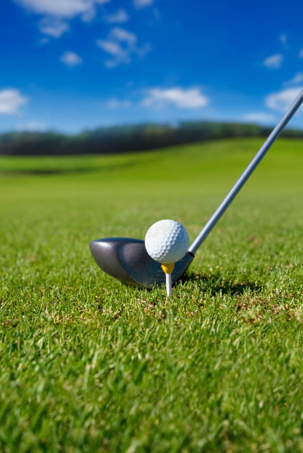 Golf Ball And Club Impact stock photo. Image of golf - 30313744