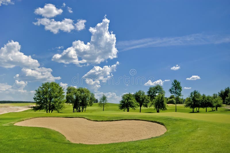 Golf course stock image. Image of game, ukraine, grass 18949821