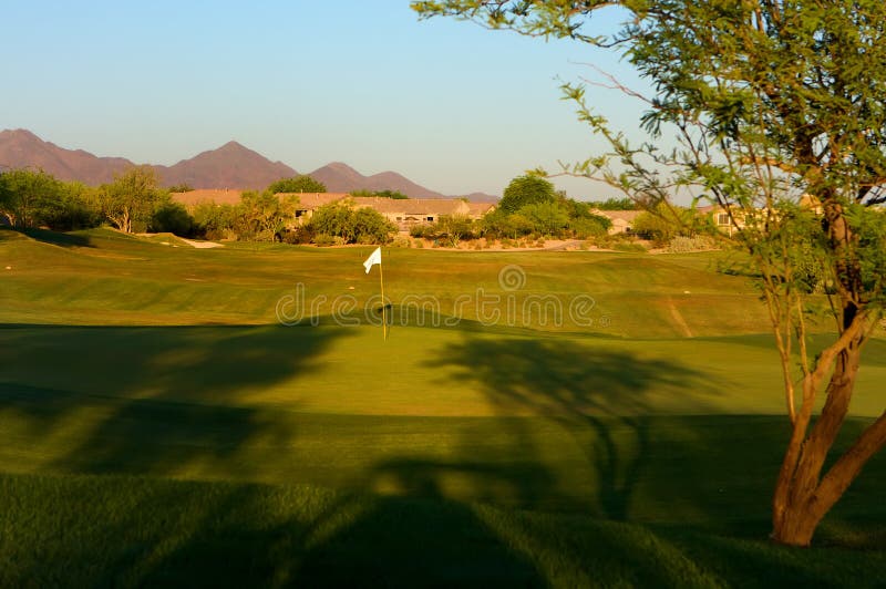 Golf course in the Arizona desert royalty free stock photography Golf course in the Arizona desert royalty free stock photography
