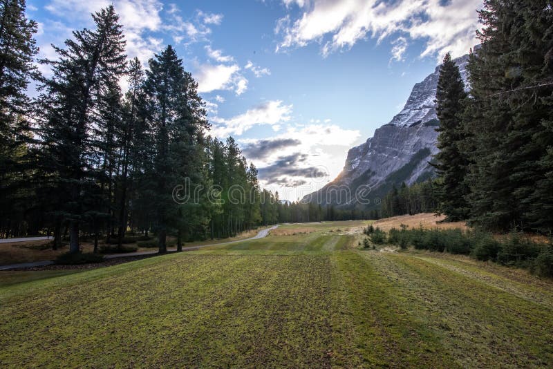 Golf Course in Banff National Park in Canada Stock Image Image of
