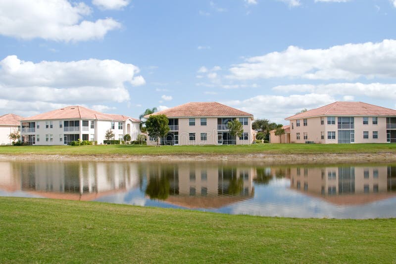 Golf Course Condos royalty free stock image