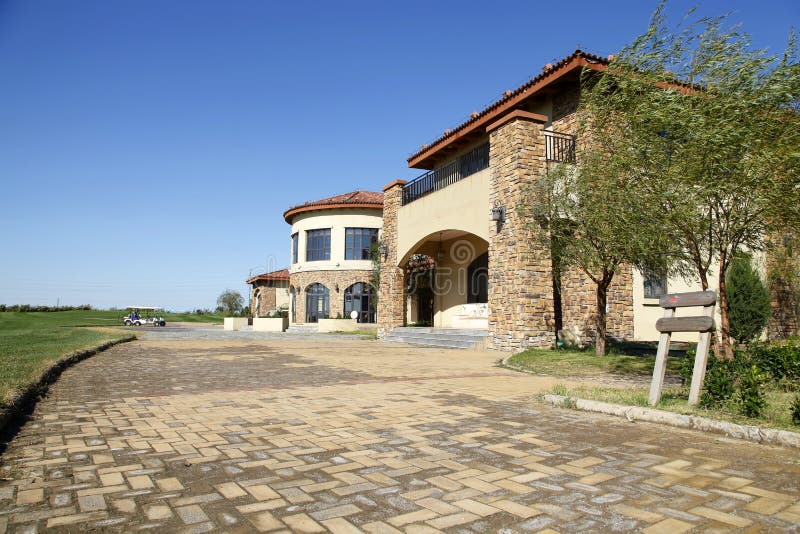 The golf course landscape royalty free stock photos