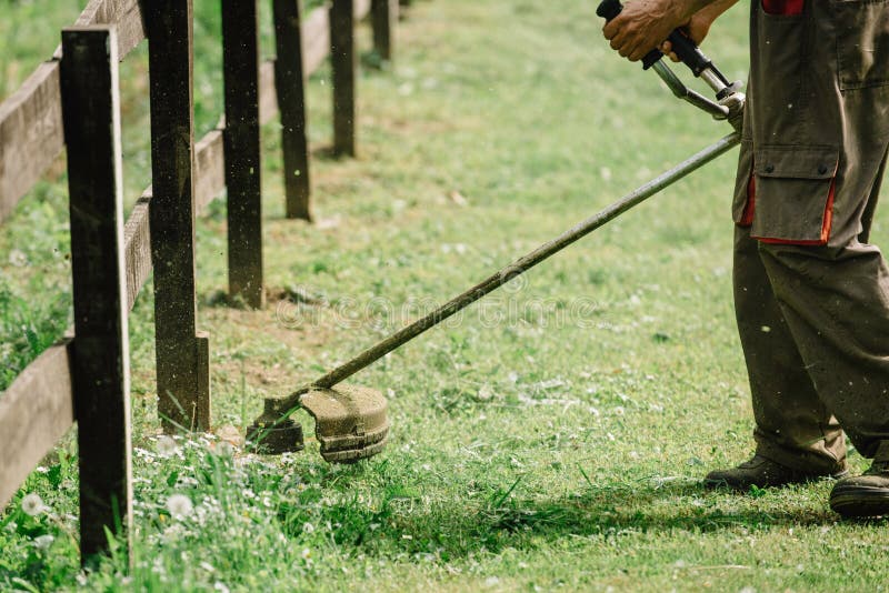 Golf Course Maintenance Equipment, Grass Trimmer Stock Photo Image of