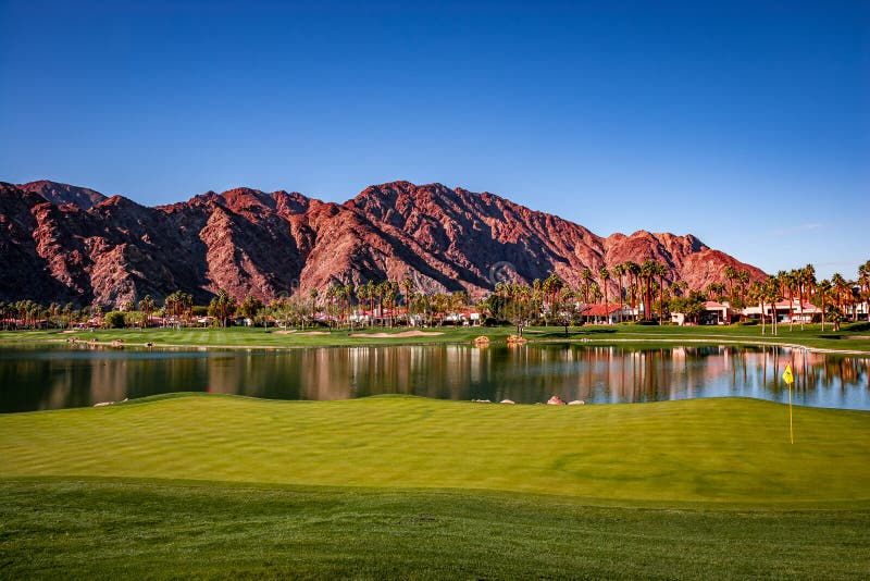 Golf Course, Palm Springs, California Stock Photo Image of green