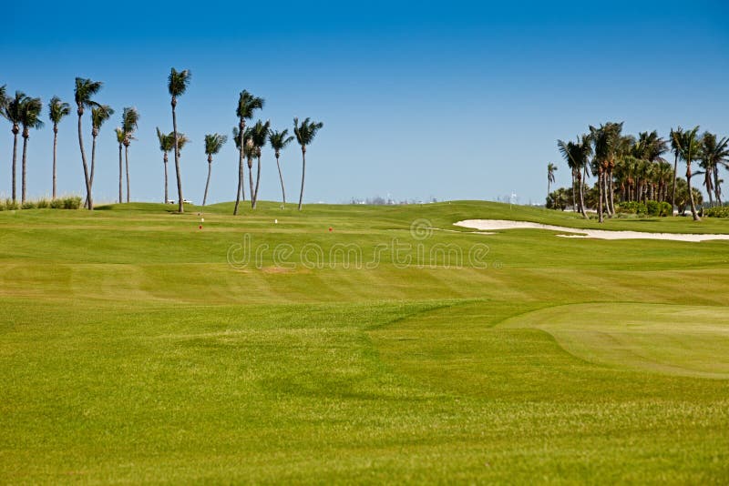 Golf Course and Pin Flag stock photo. Image of outdoors 14895042