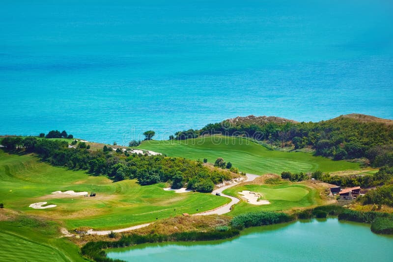 Golf Course on the Sea Shore Stock Photo Image of ecological seaside Golf Course on the Sea Shore Stock Photo Image of ecological seaside