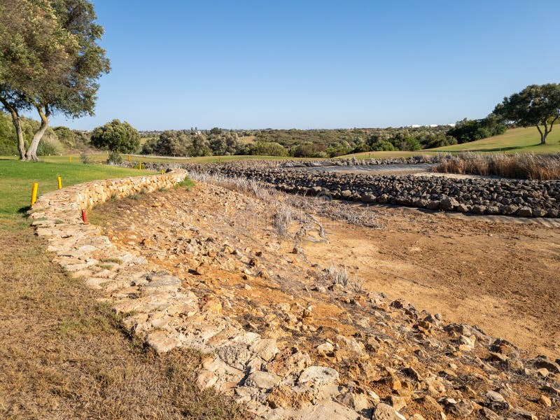 Golf Course in Summer No Water because of Drought Stock Image Image