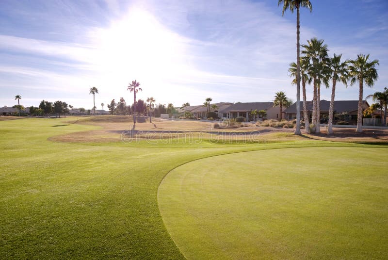 Scenic Desert Landscape at Arizona Golf Course Stock Photo Image of