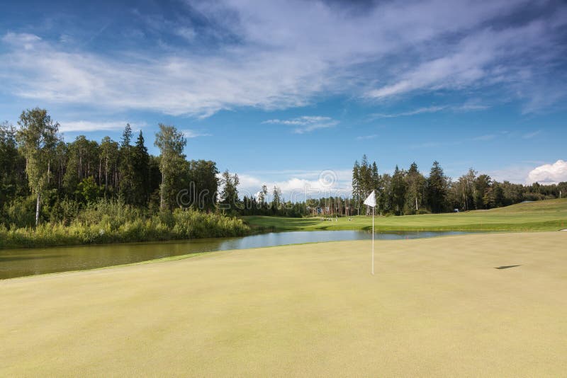 Golf Course in the Sun stock photo. Image of landscape 38524424