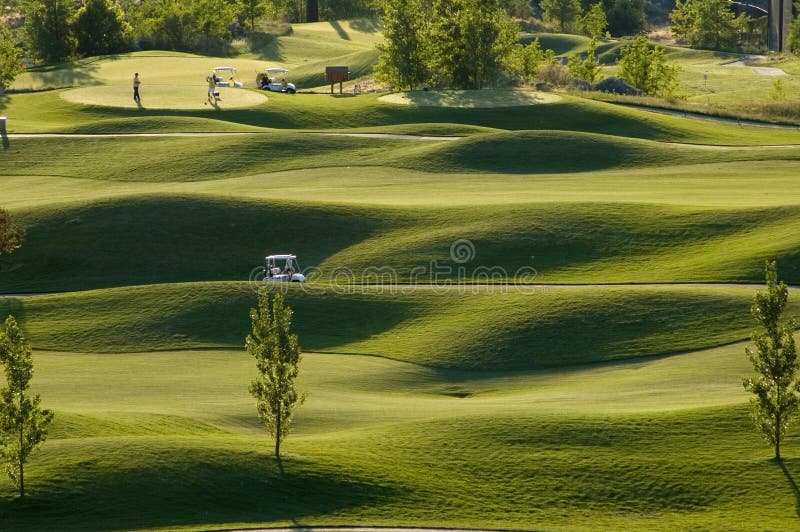 Vista campo da Golf, il tramonto.