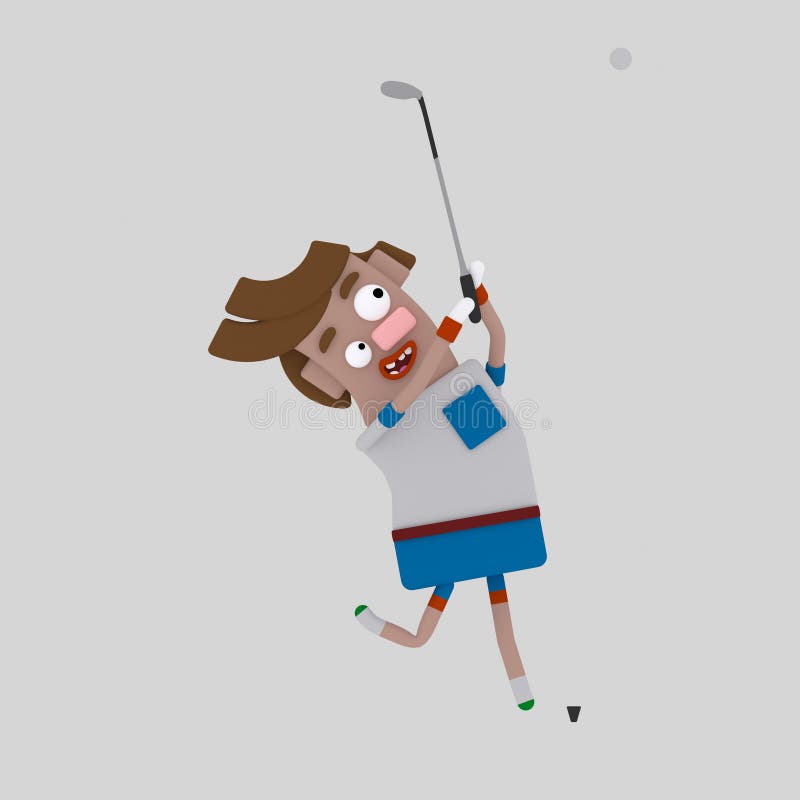 Golf de pratique d'homme illustration de vecteur Golf de pratique d'homme illustration de vecteur