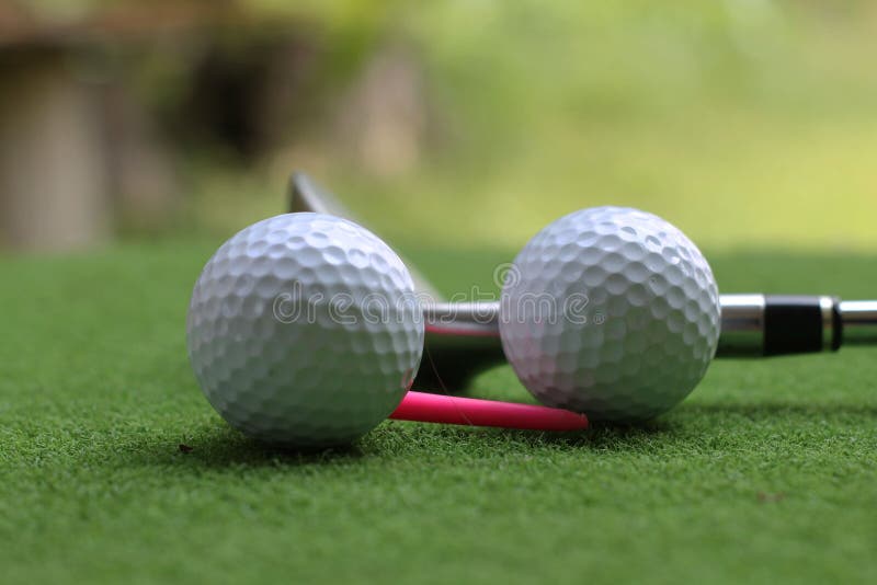 Golf Equipment in Beautiful Golf Course Stock Image Image of hitting