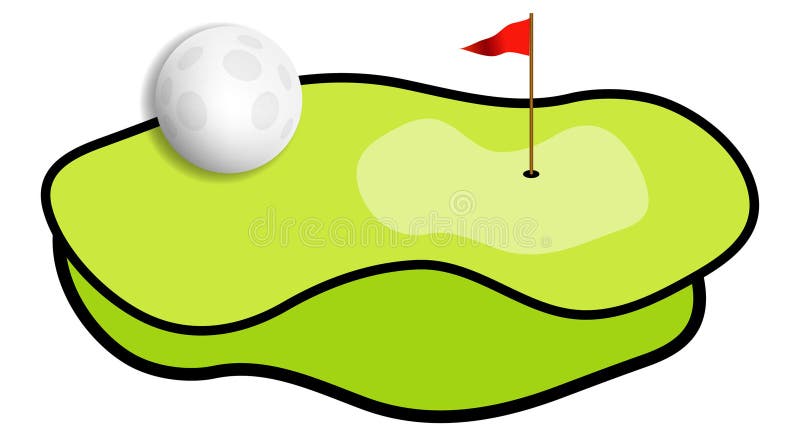 Golf field royalty free illustration