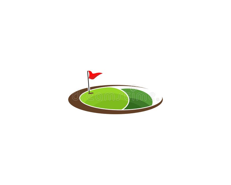 Golf Field logo template vector stock illustration
