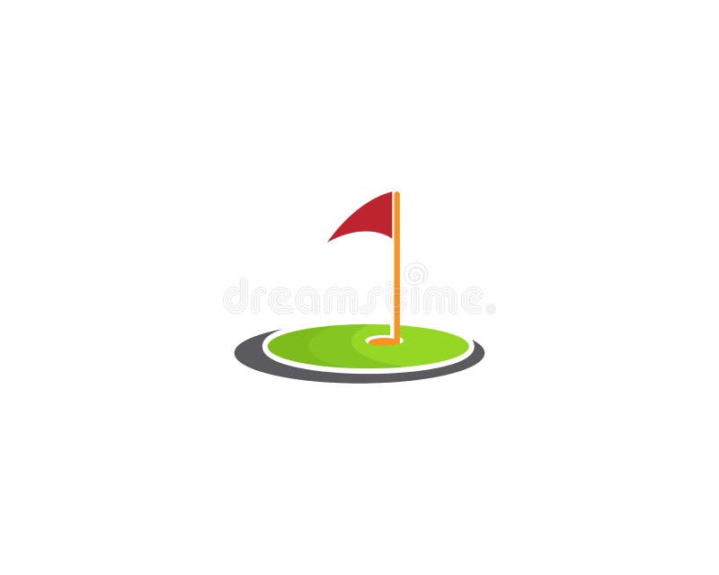 Golf Field logo template vector royalty free illustration