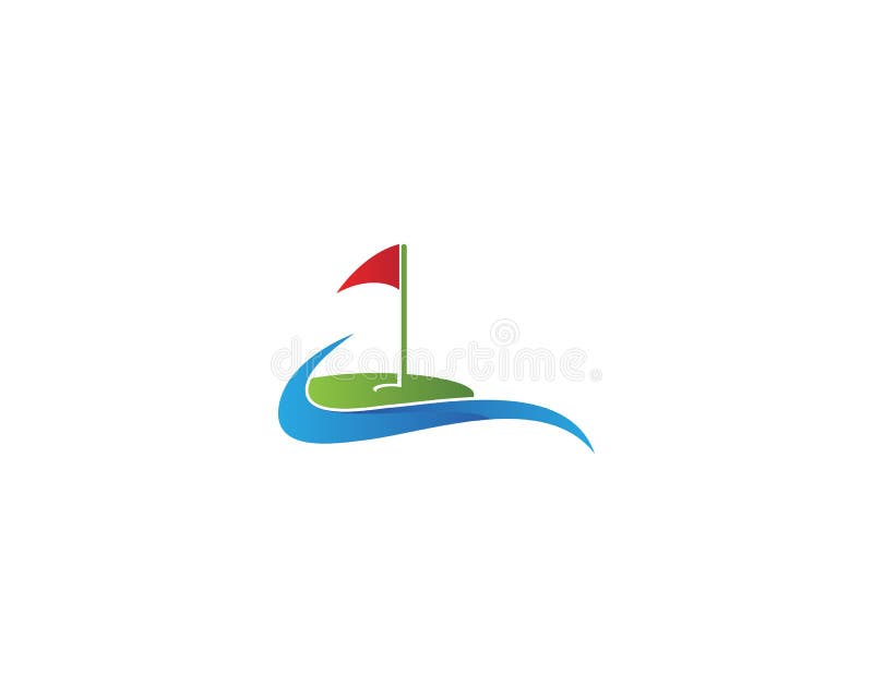 Golf Field logo template vector royalty free illustration