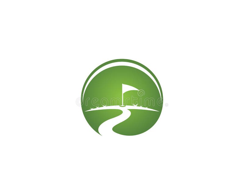 Golf Field logo template vector stock illustration