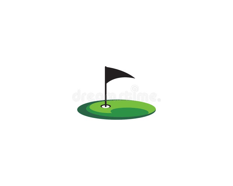 Golf Field logo template vector royalty free illustration