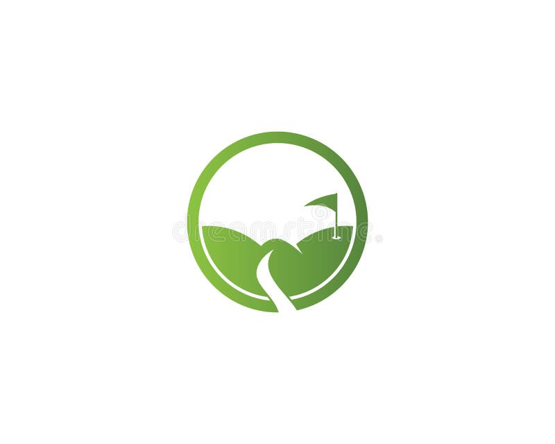 Golf Field logo template vector royalty free illustration
