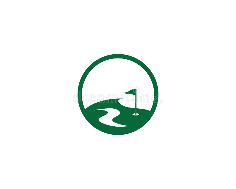 Golf Field logo template vector icon royalty free illustration