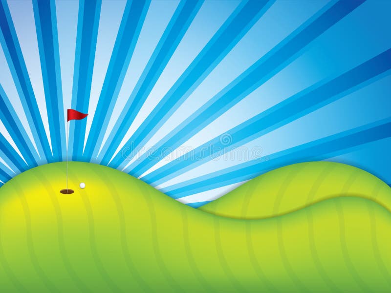 Golf field royalty free illustration