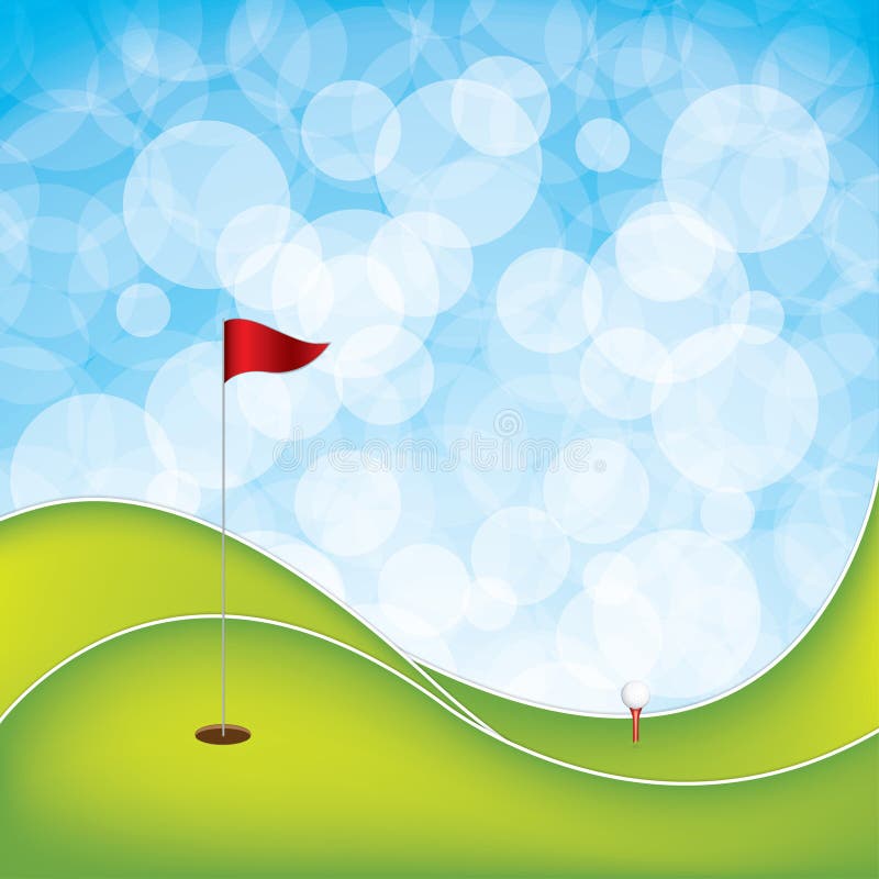Golf field vector illustration