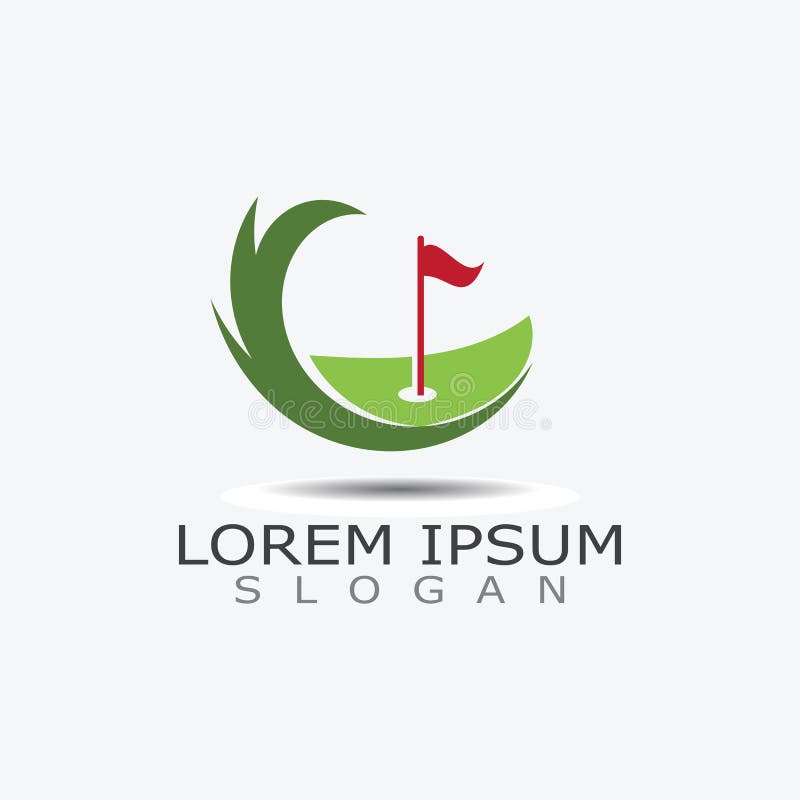 Golf field vector illustration, Golf logo, sport design on white background stock illustration