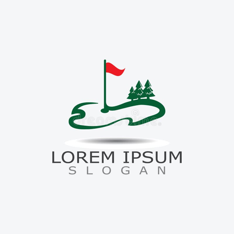 Golf field vector illustration, Golf logo, sport design on white background royalty free illustration