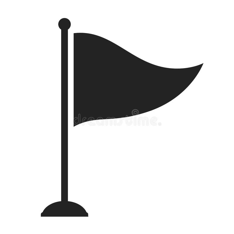 Golf flag hole isolated icon stock illustration Golf flag hole isolated icon stock illustration
