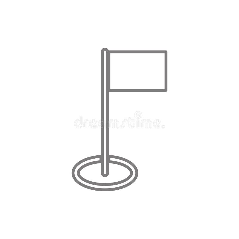 Golf flag icon. Element of cyber security for mobile concept and web apps icon. Thin line icon for website design and development royalty free illustration