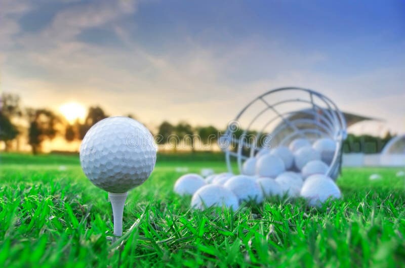 Closest to the pin stock image. Image of sunrise, ball 1436743