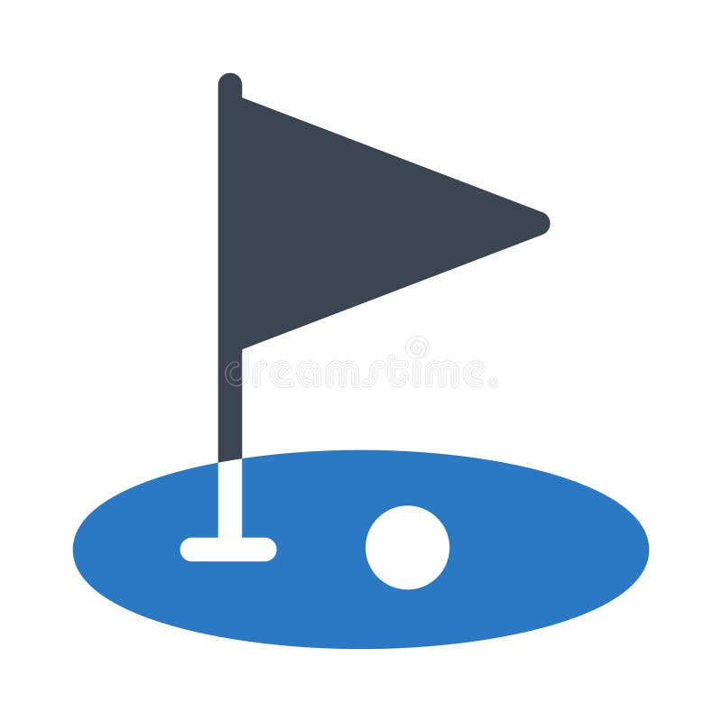 Golf glyph color flat vector icon vector illustration