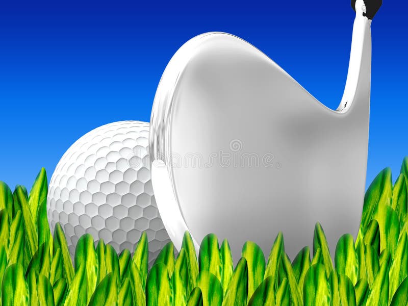 Golf on grassv royalty free illustration Golf on grassv royalty free illustration