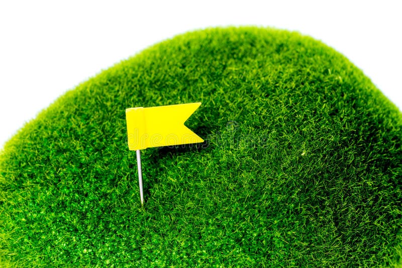 Yellow golf flag stock image. Image of play, sand, cloud 25668409