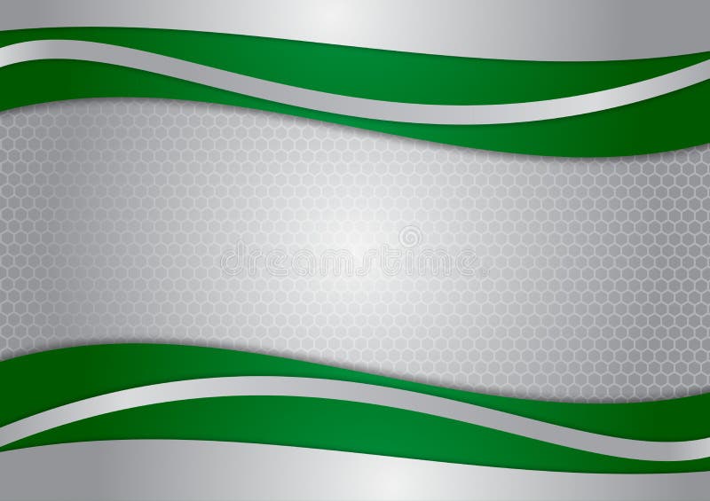 Golf groene en zilveren abstracte vectorachtergrond stock illustratie Golf groene en zilveren abstracte vectorachtergrond stock illustratie