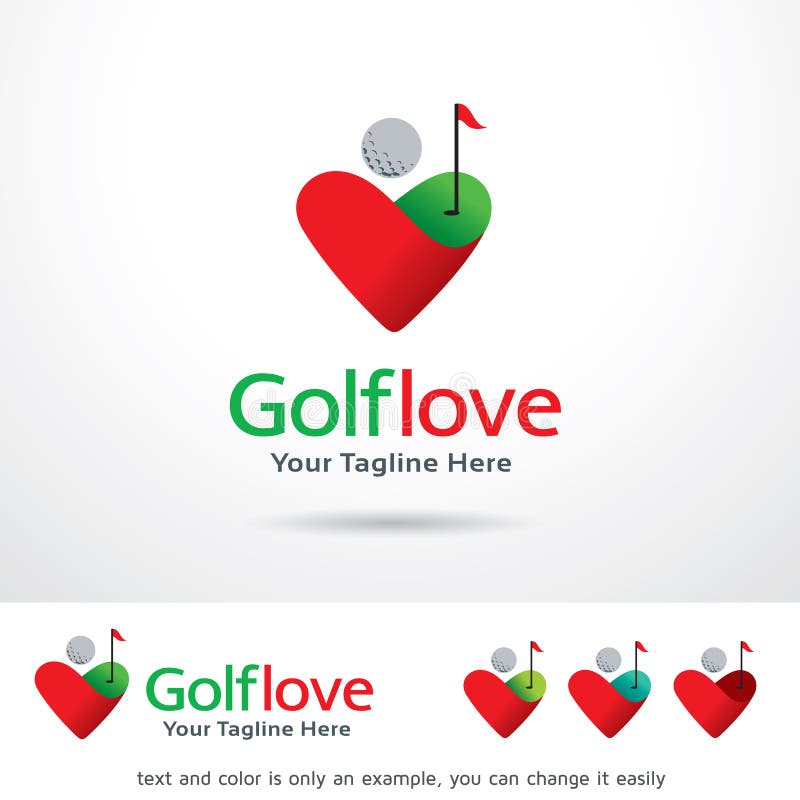 Love golf vector design stock vector. Illustration of hole ...
