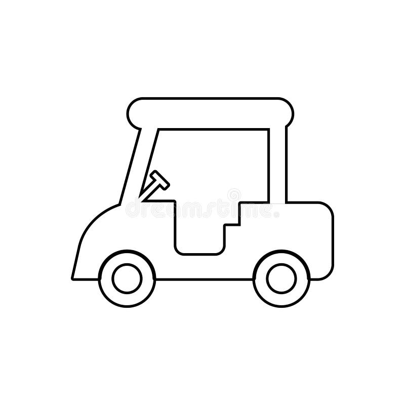 Golf machine icon. Element of transport for mobile concept and web apps icon. Outline, thin line icon for website design and stock illustration