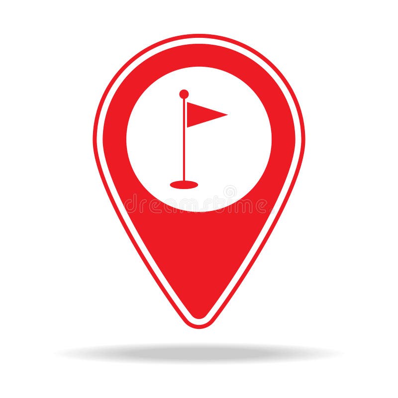 Golf Map Pin Icon. Element of Warning Navigation Pin Icon for Mobile
