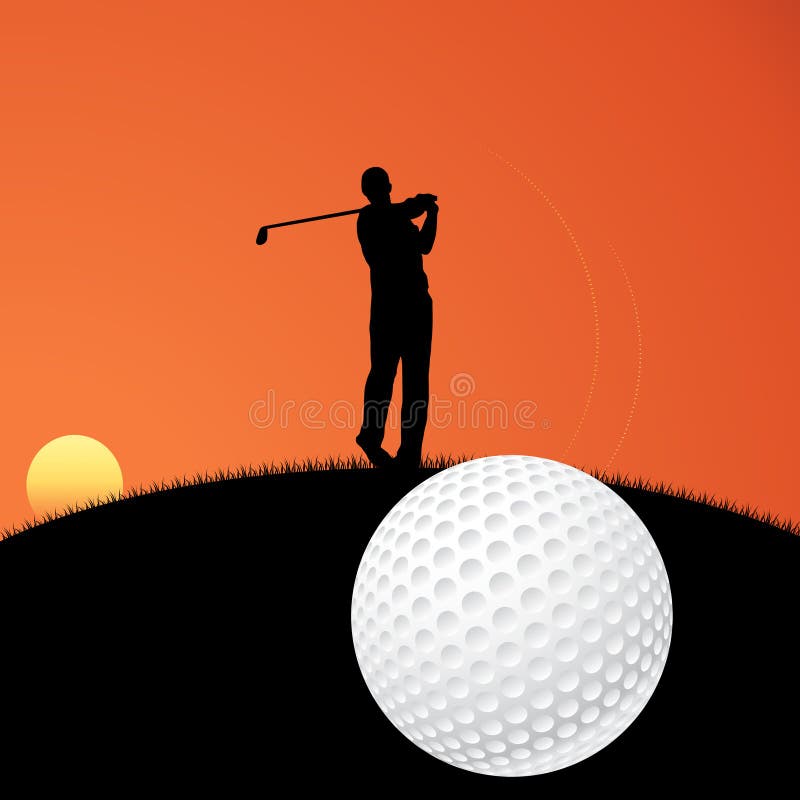 Golf player royalty free illustration