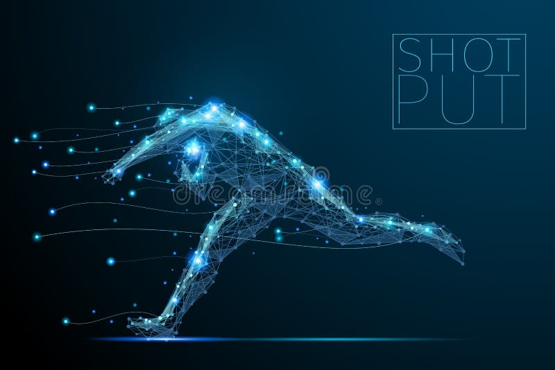 Golf player poly blue