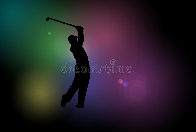 Golf Player Silhouette royalty free illustration