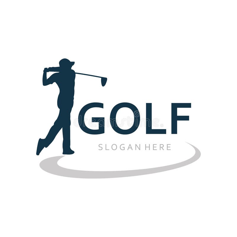 Golf Outdoor Sport Vector Logo Design Inspiration, a Player Hits the ...