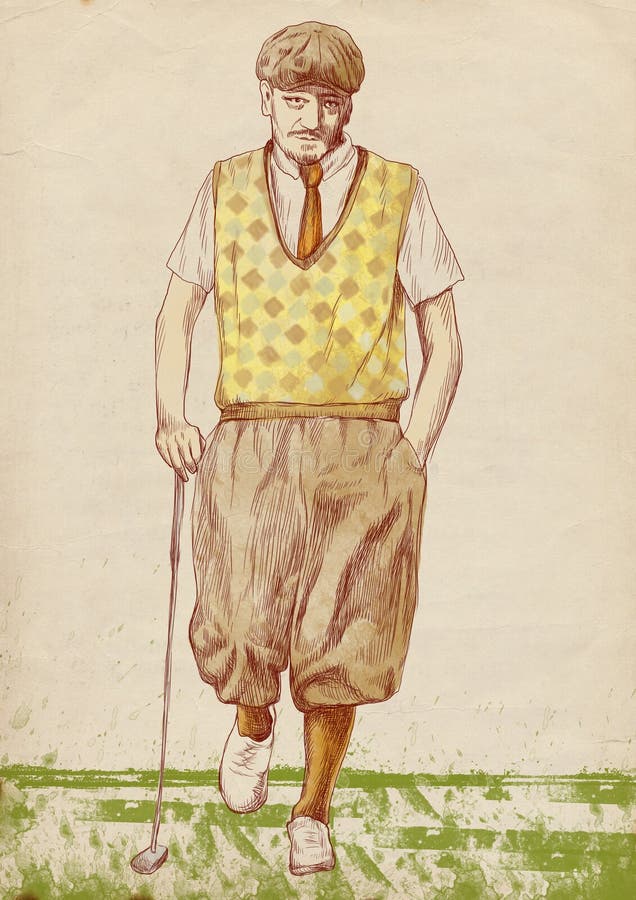 Golf player - vintage man